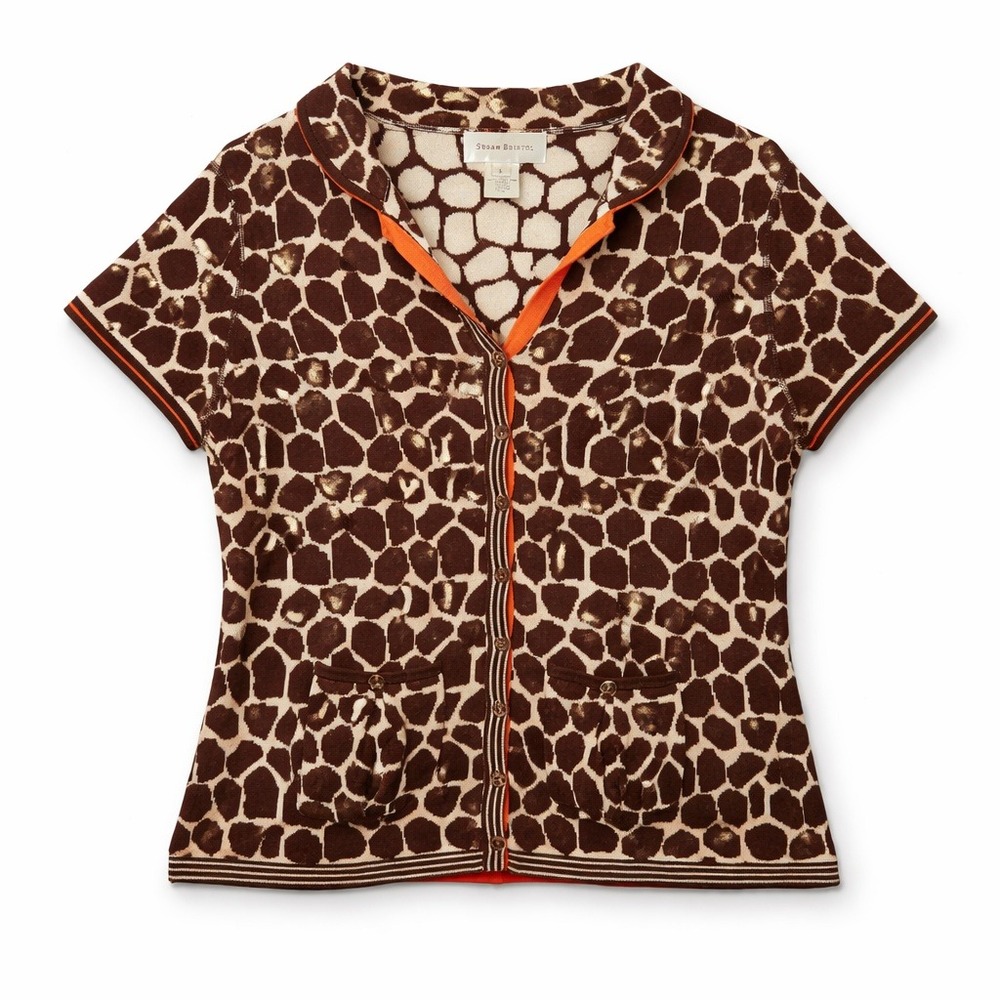 Giraffe Animal Print Cotton Top Susan Bristol Luxury Large Cozy Teacher Twee